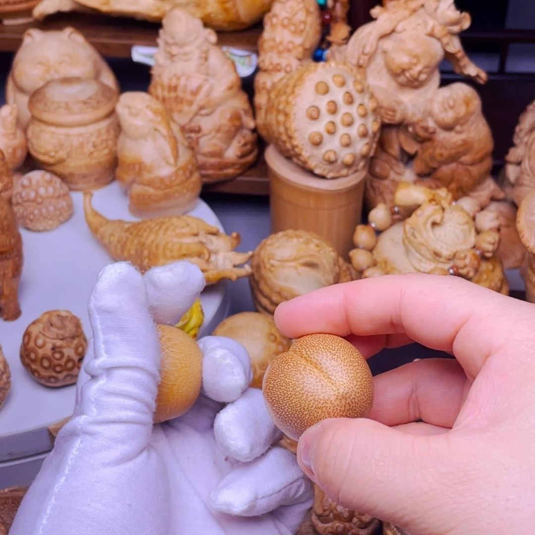 竹暖**阳竹子屁桃手球一对