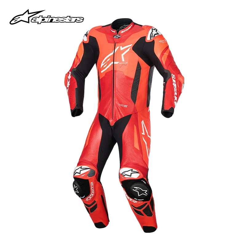a星alpinestars赛道连体皮衣GP PLUS V4摩托车服防摔机车骑行服男
