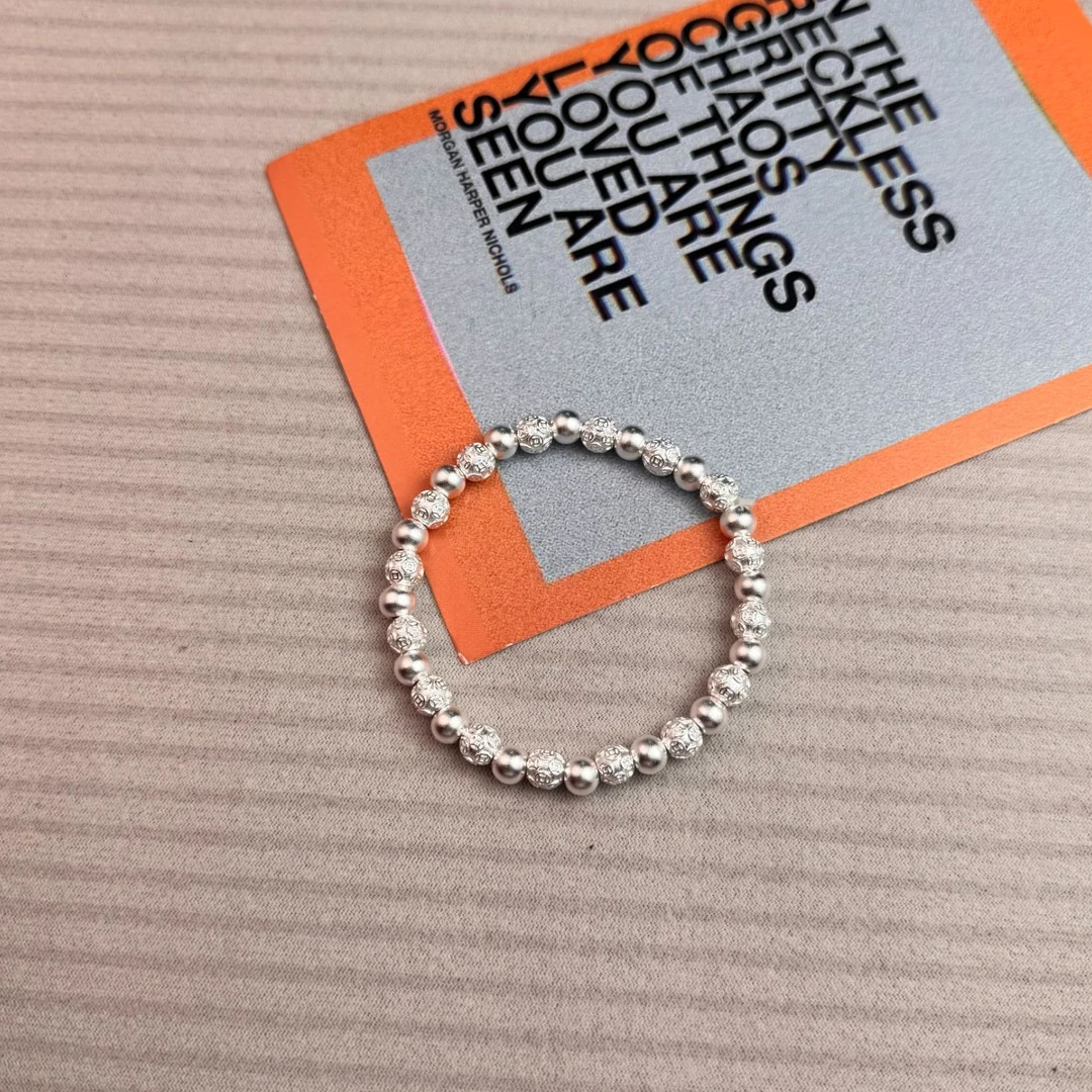 精致圆珠金钱手串