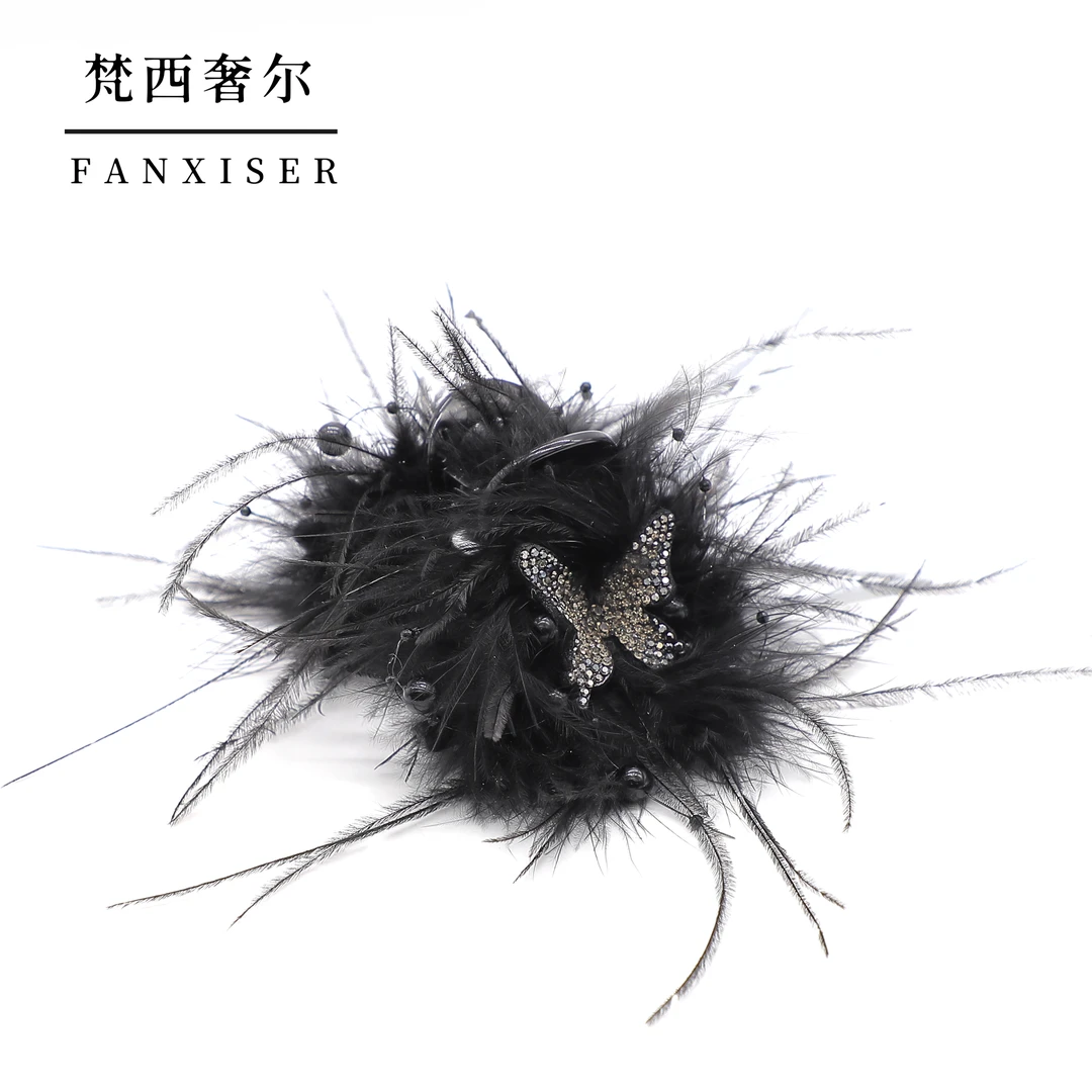 【羽蝶】优雅时尚百搭气质8cm抓夹YM9667