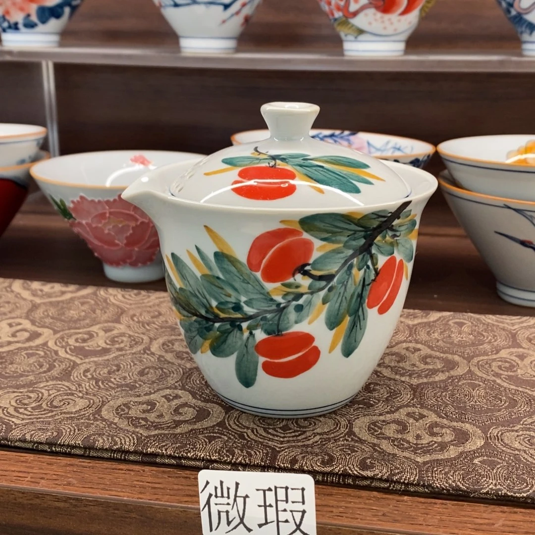 釉下彩老陶泥手工绘制