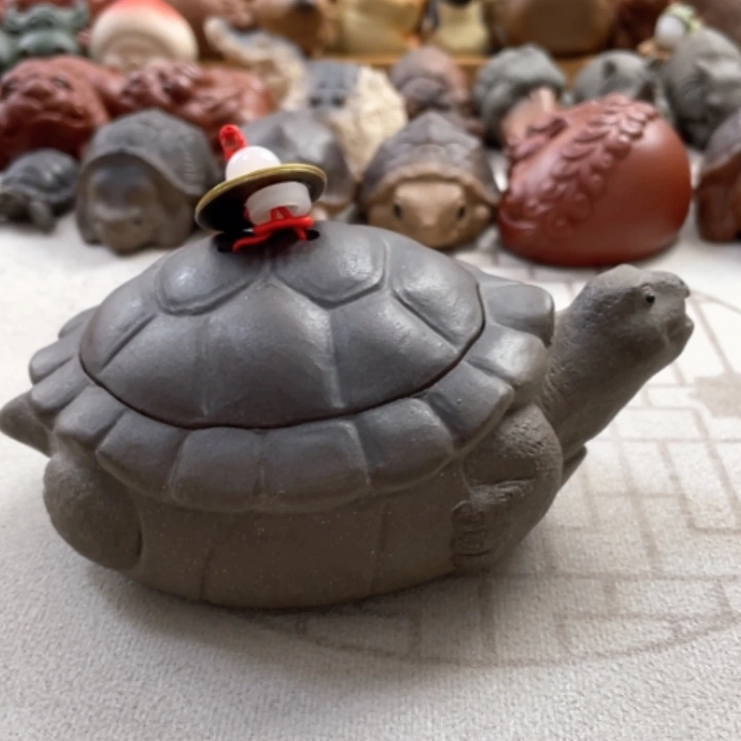 【闪购商品】紫砂茶宠紫砂乌龟手抓壶