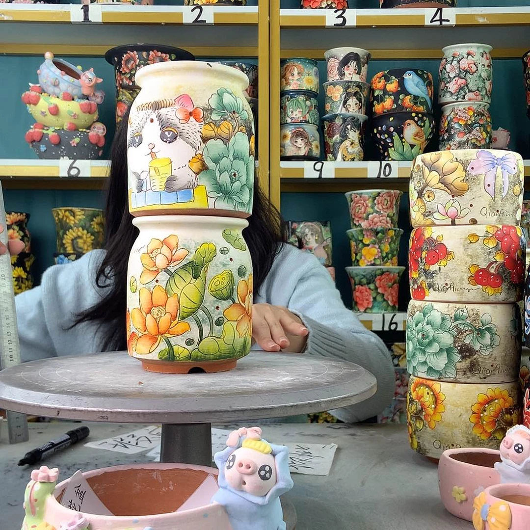 陶景德镇手工花盆178