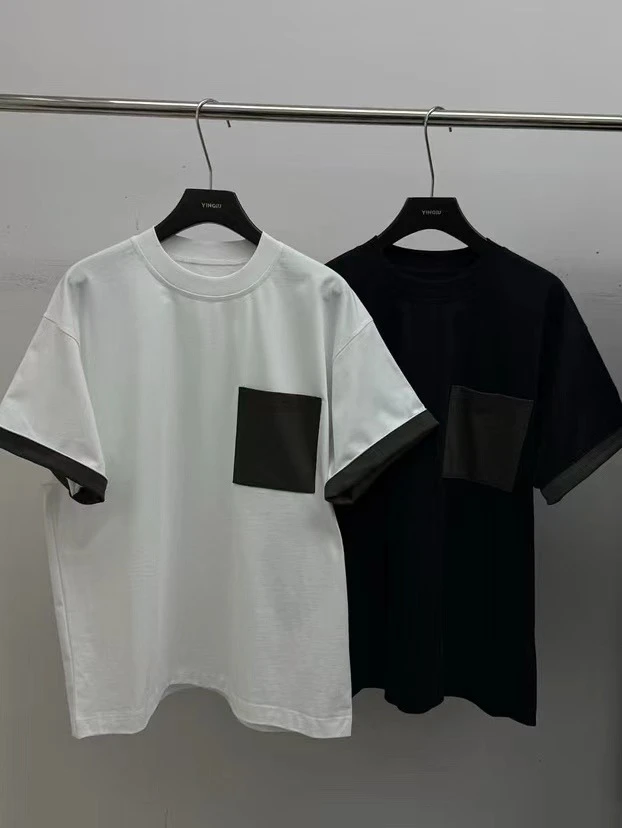 【33 SELECT】棉撞色口袋男夏季韩版宽松短袖T恤