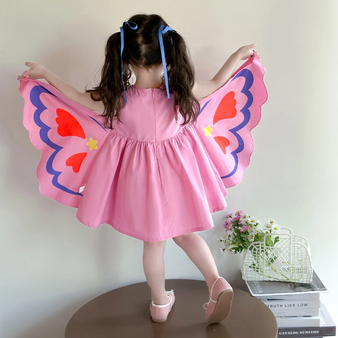 女童连衣裙夏装2025新款洋气儿童吊带公主裙女孩夏季薄款翅膀裙子