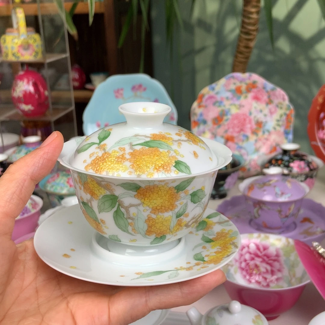 广***服陶景德镇手工手绘桂花