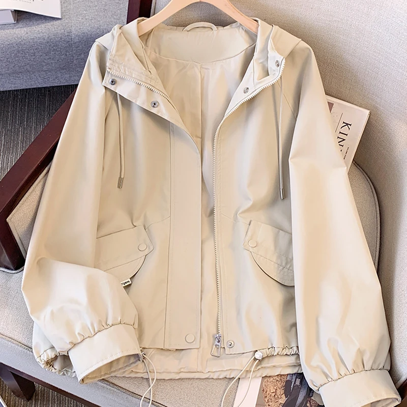 UQS韩系慵懒风风衣2025秋季新款时尚休闲宽松显瘦减龄工装外套