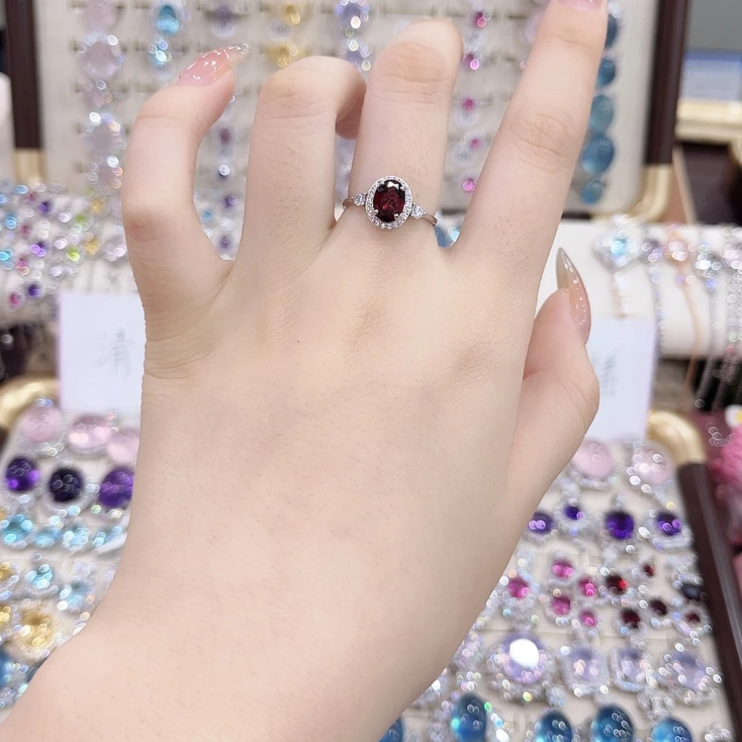 戒指银S925镶嵌黄晶