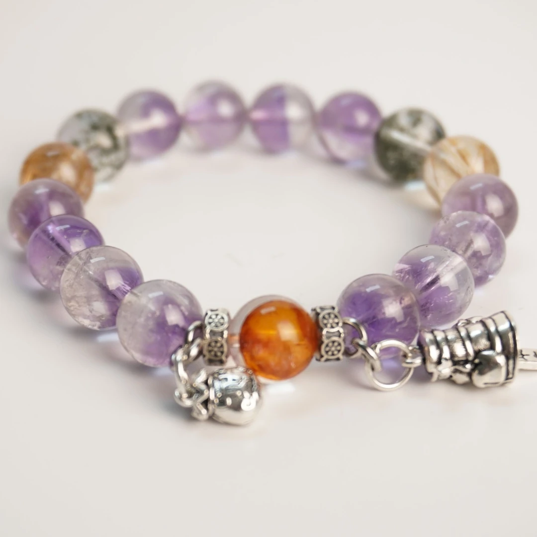 「紫气东来」水晶手串