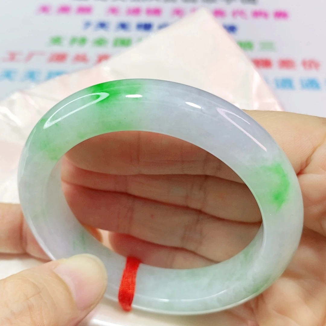 未镶嵌手镯翡翠55.4圈口正圈