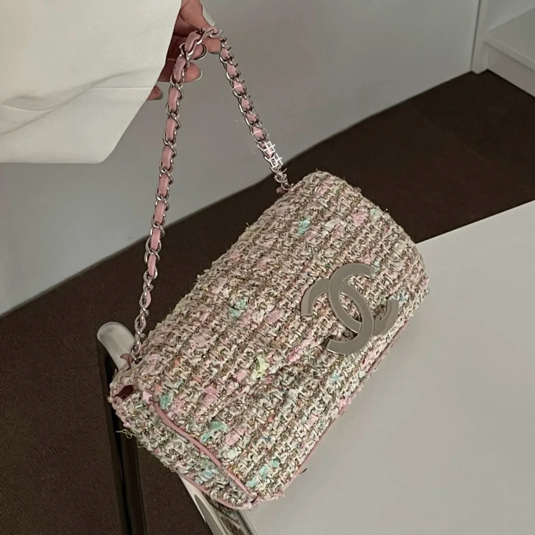 95新 Chanel/香奈儿 【小考拉】香奈儿 粗花毛呢单肩包