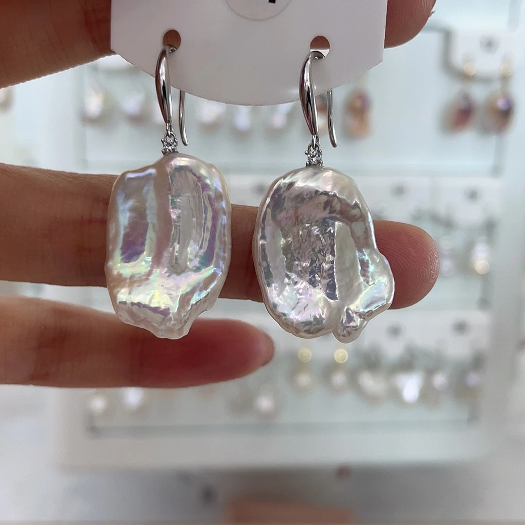 淡水珍珠颈饰银S925镶嵌芋***圆