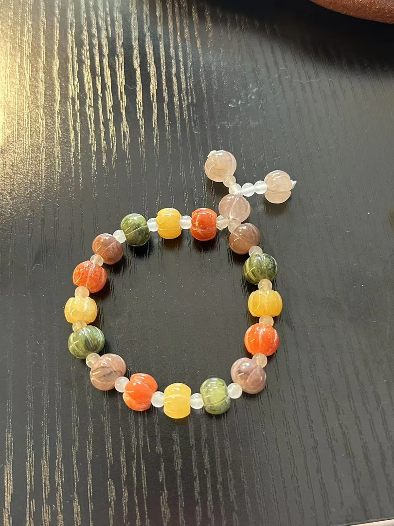 合金木质手链 新中式小南瓜小葫芦手链