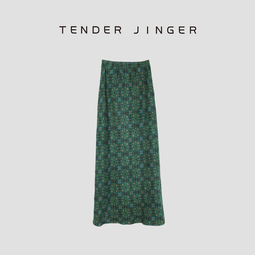 Tender Jinger高腰a字碎花半身裙T52BEI30572