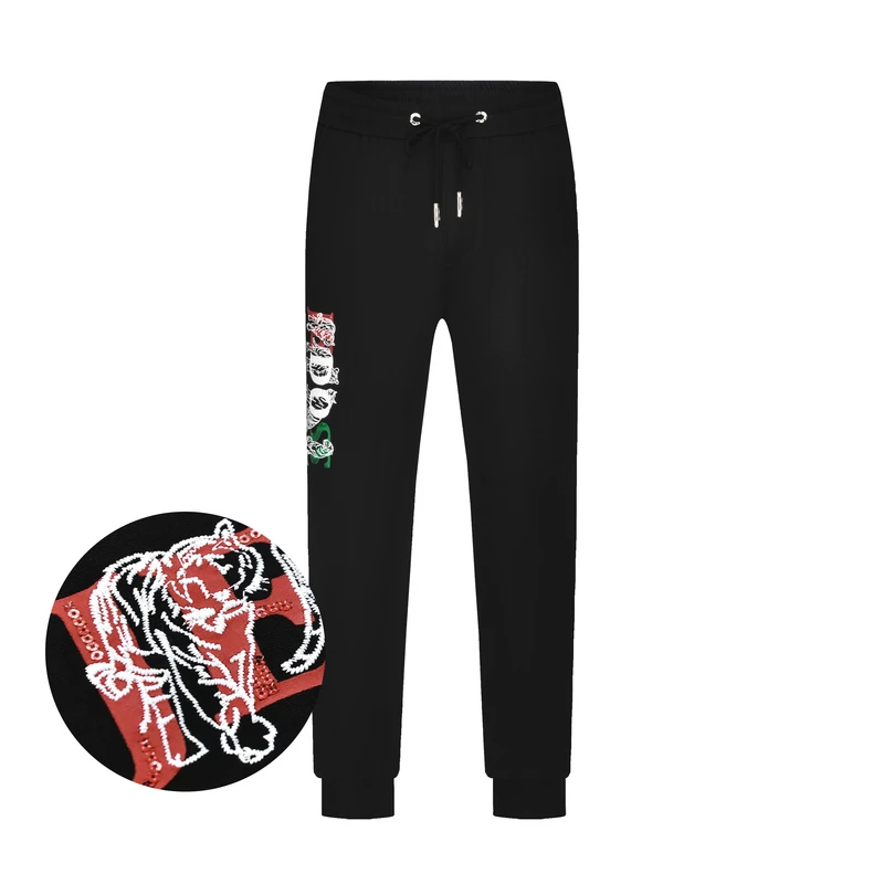 JEDOSS/爵迪斯男装2025休闲裤新款群虎刺绣休闲潮流裤九分裤828