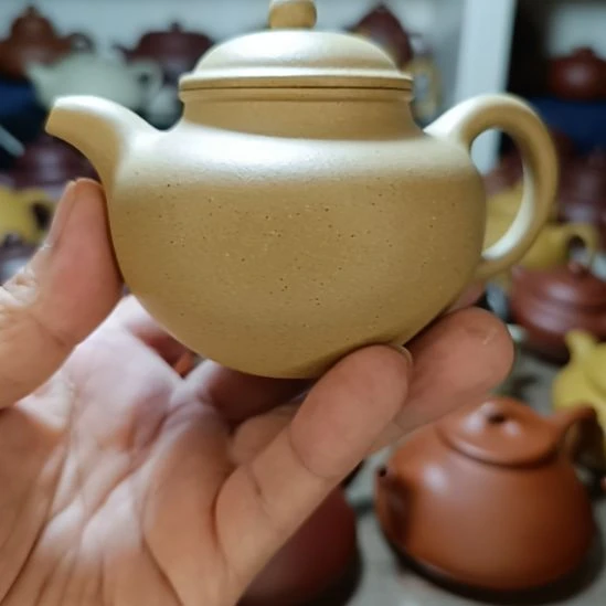 紫砂茶盘原矿本绿莲子260cc半手工