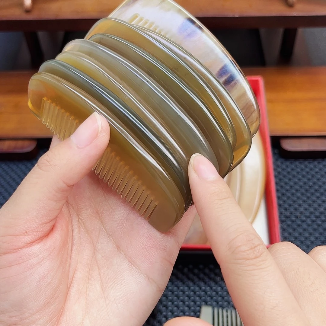 手工制作纯牛角梳子