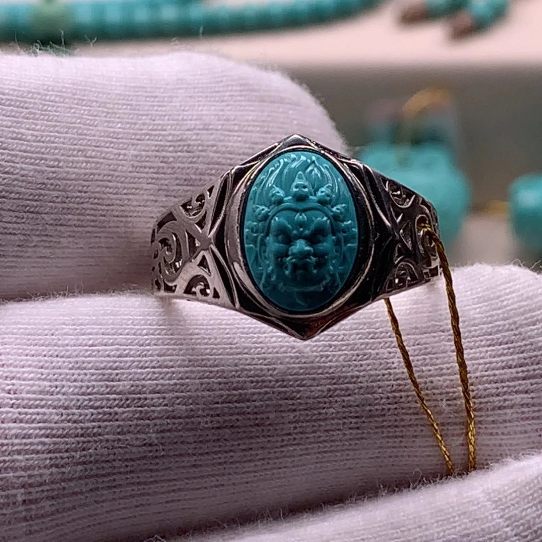 绿松石银S925镶嵌颈饰