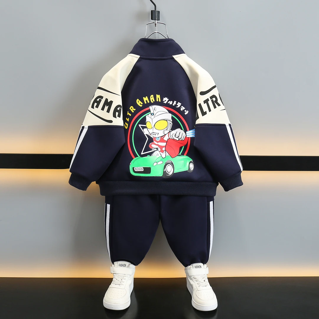 奥特曼男童衣服秋季运动服外套套装2025新款儿童春秋装发光带亮灯