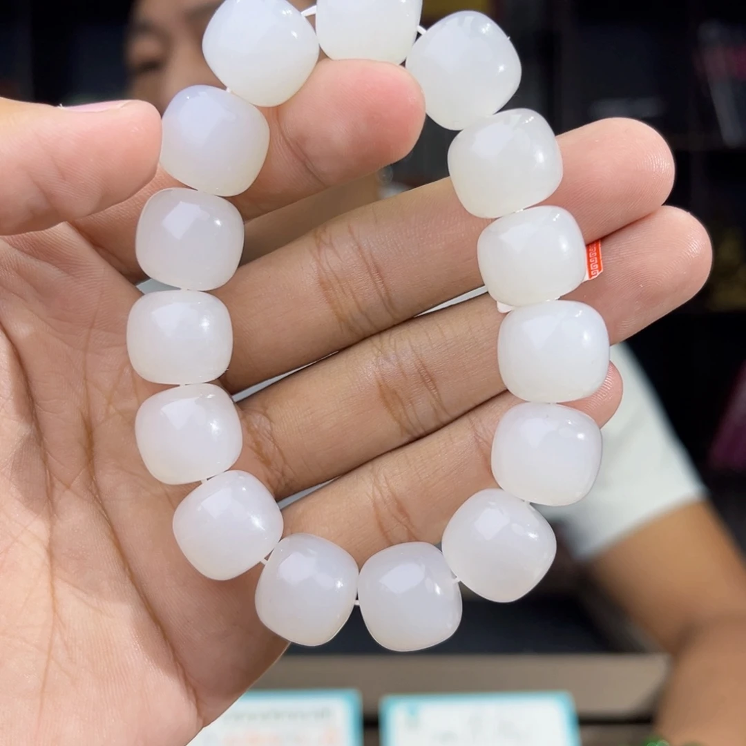 和田玉未镶嵌手串纯天然新疆05年于田卡15老型