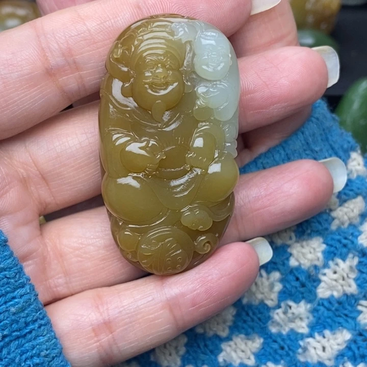 和田玉颈饰未镶嵌猫*生