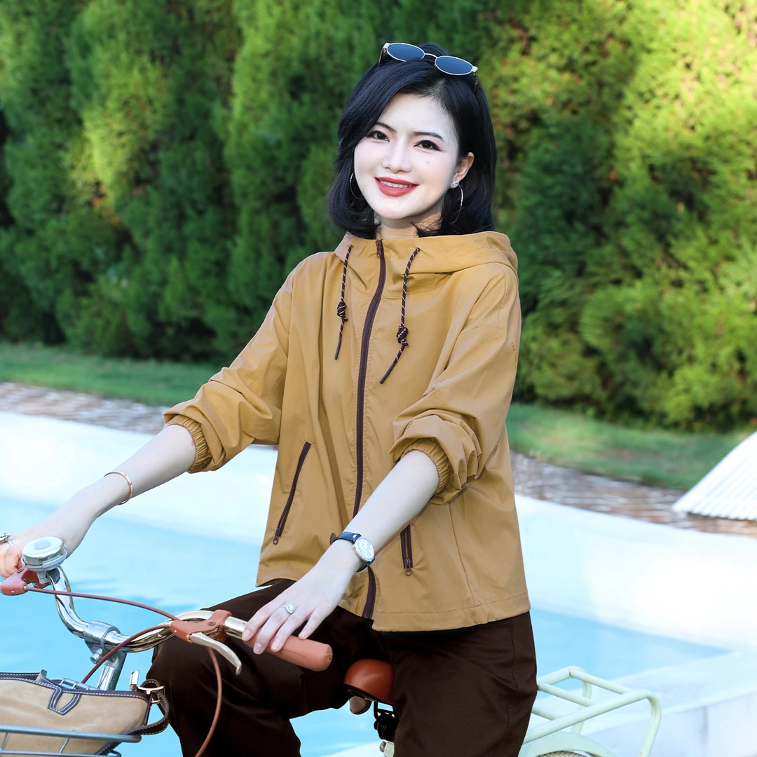 枫竺阿楠anan雅丹风休闲连帽抽绳拉链外套女秋季新款穿搭户外衣