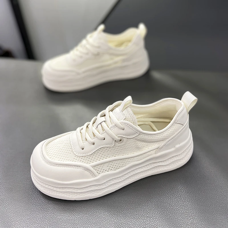 【米格格女鞋】2025秋季厚底超轻百搭久穿不累轻奢小白鞋休闲鞋板鞋