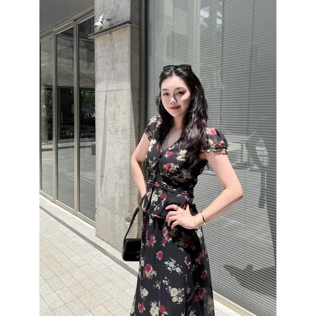 YJR美薄 法式气质显瘦时尚百搭休闲时尚套装YJR1245