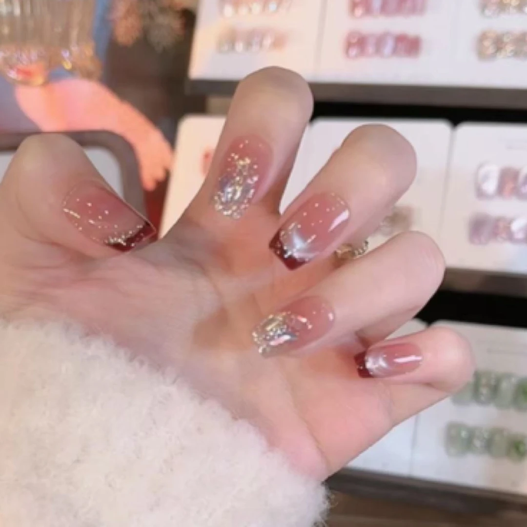 【半糖红茶】10片装纯手工 小香风猫眼穿戴甲