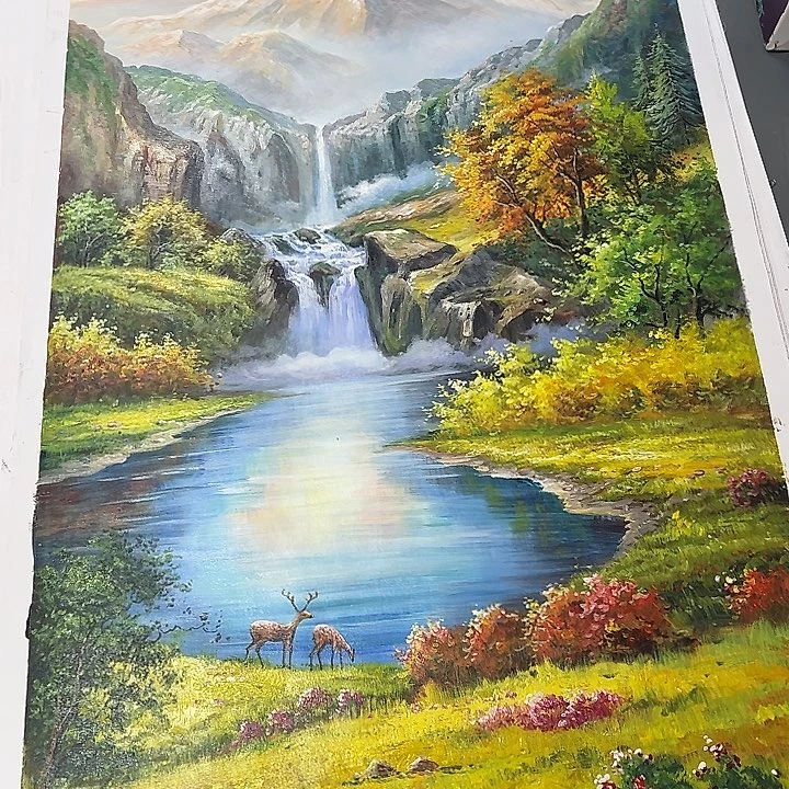 油画恭喜一直一直影子