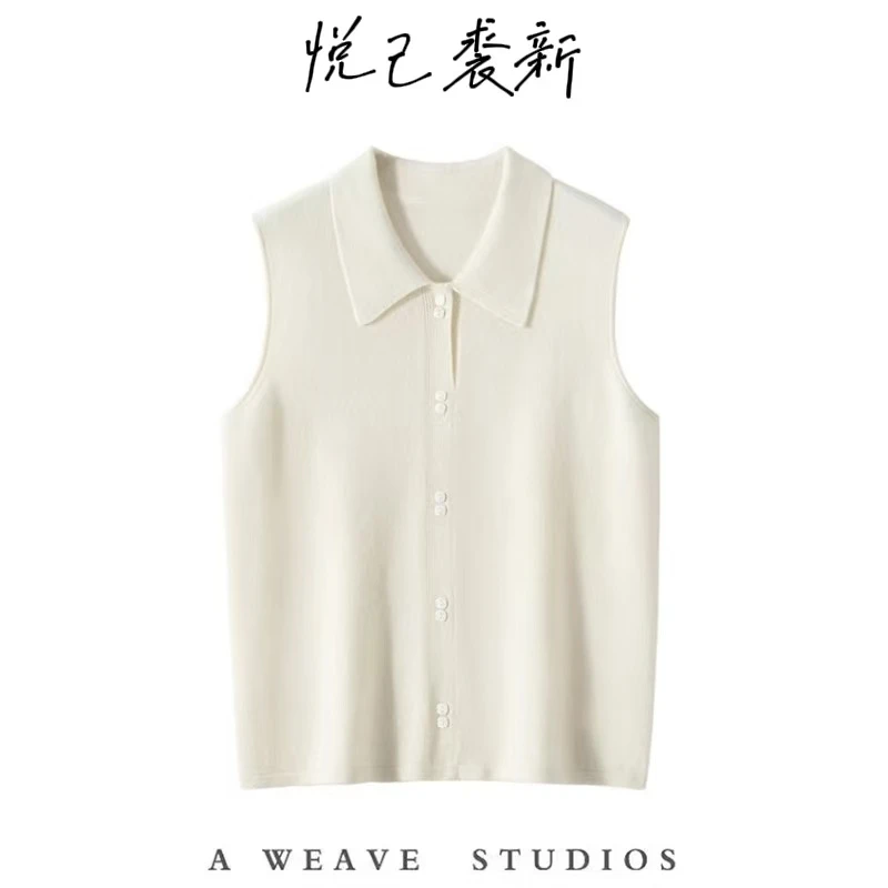 重点不挑人！款女[100%山羊绒POLO]领马夹外套马甲女休闲百搭