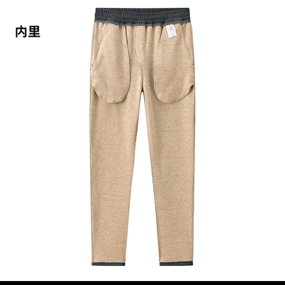 轻奢羊绒蚕丝男士户外休闲运动长裤百搭款