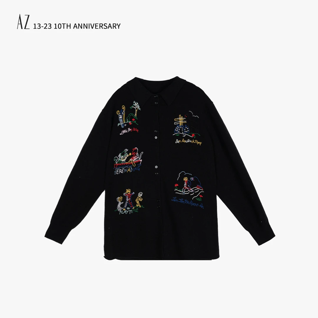 AZ-XJ 小彩绣纯羊毛外套 XR9137 新款NEW