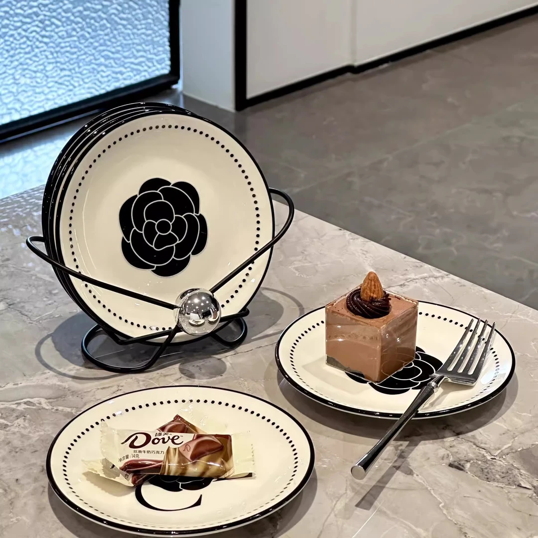 法式吐骨碟家用高档火锅调料蘸料碟轻奢高级感垃圾盘小吃碟精致