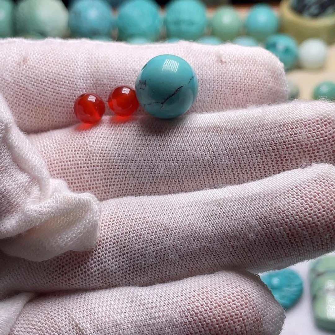 未镶嵌精品圆珠南红玛瑙