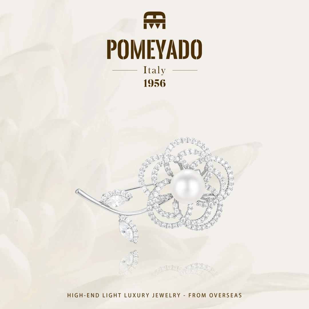 【山茶与诗】Pomeyado艺术款时尚百搭山茶胸针F1447