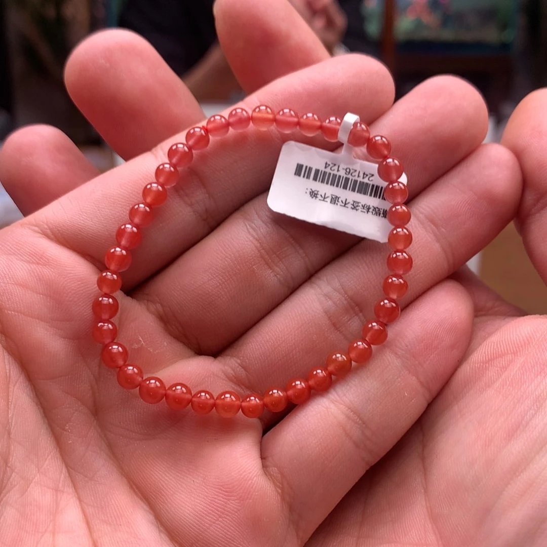 南红玛瑙单圈未镶嵌4mm➕小庄冰红