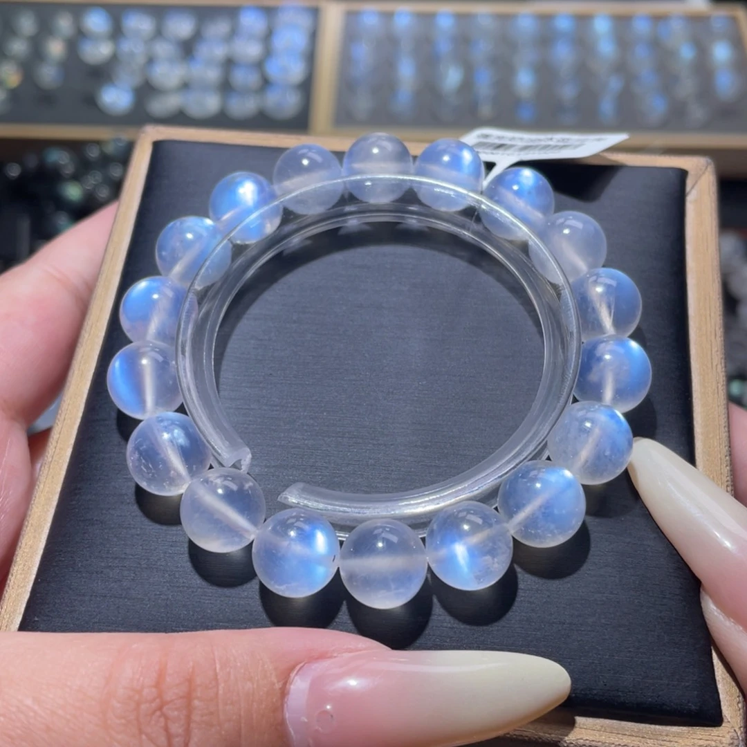 长石手链未镶嵌蓝月光手链11mm