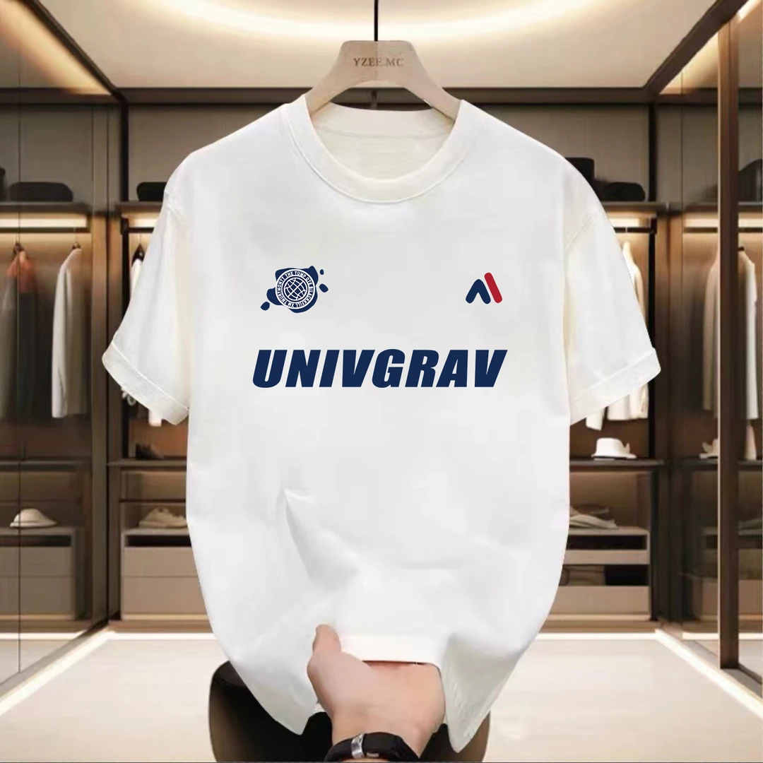 2025潮流纯棉圆领短袖百搭男女同款情侣款6613