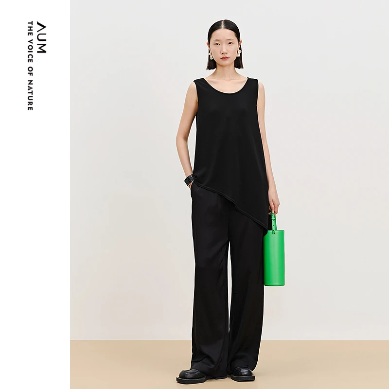 AUM25年夏季新款时尚百搭显高显瘦休闲宽松阔腿裤MCFZ20205