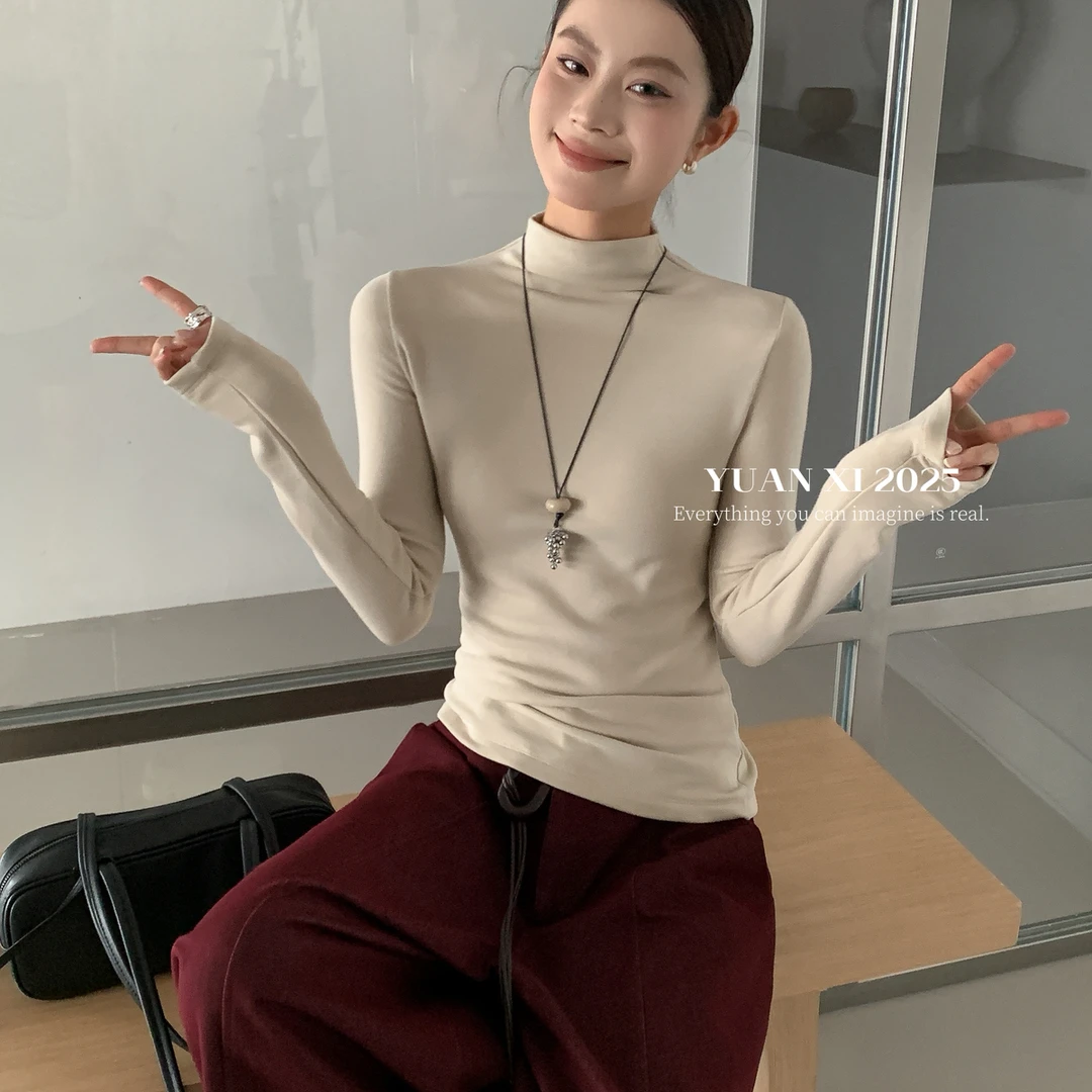 加绒主推‼️加绒加厚‼️25色主推❣️怒推半高领长袖打底衫YS1-310-1