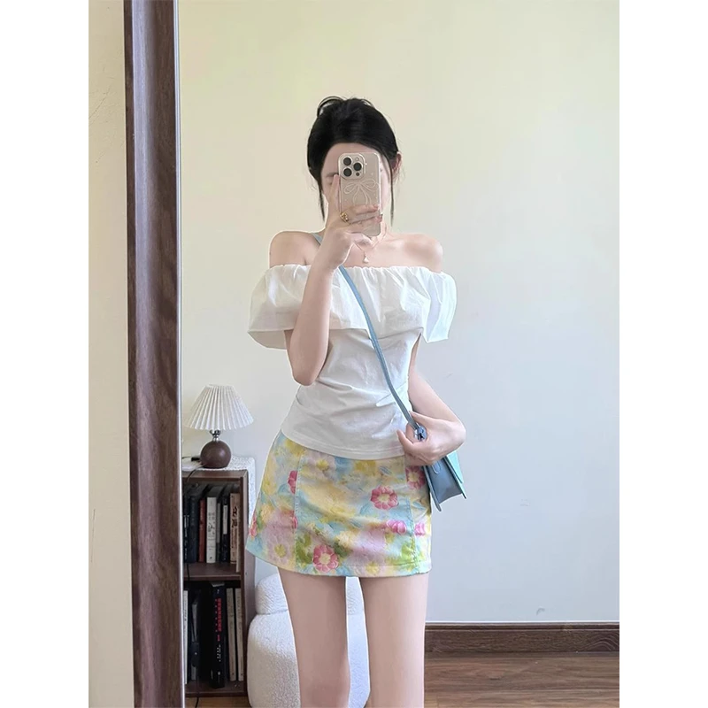 减龄搭配一整套夏装miu系高知多巴胺穿搭高级感独特绝美套装