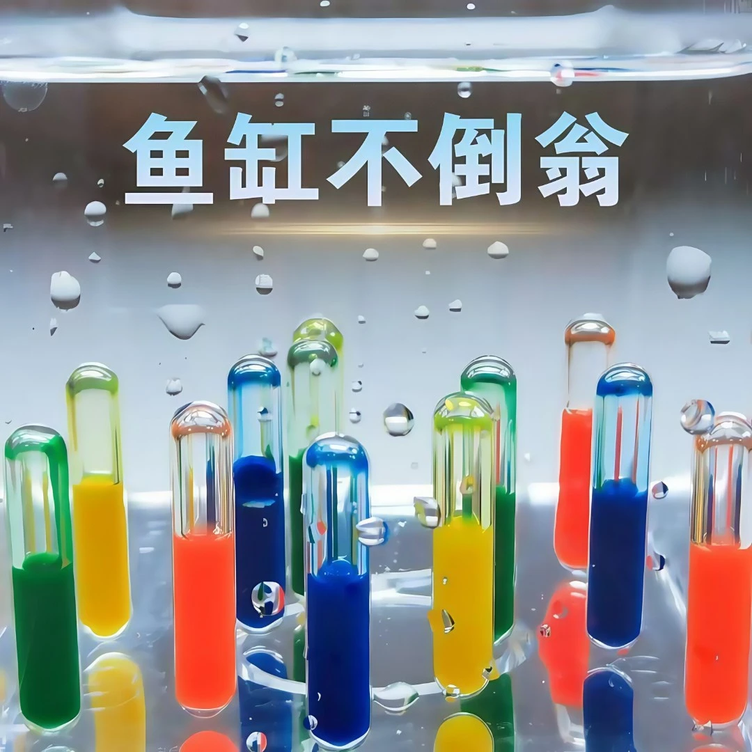 水族造景水培鱼缸装饰品彩色玻璃鱼缸水中不倒翁生态瓶造景装饰品