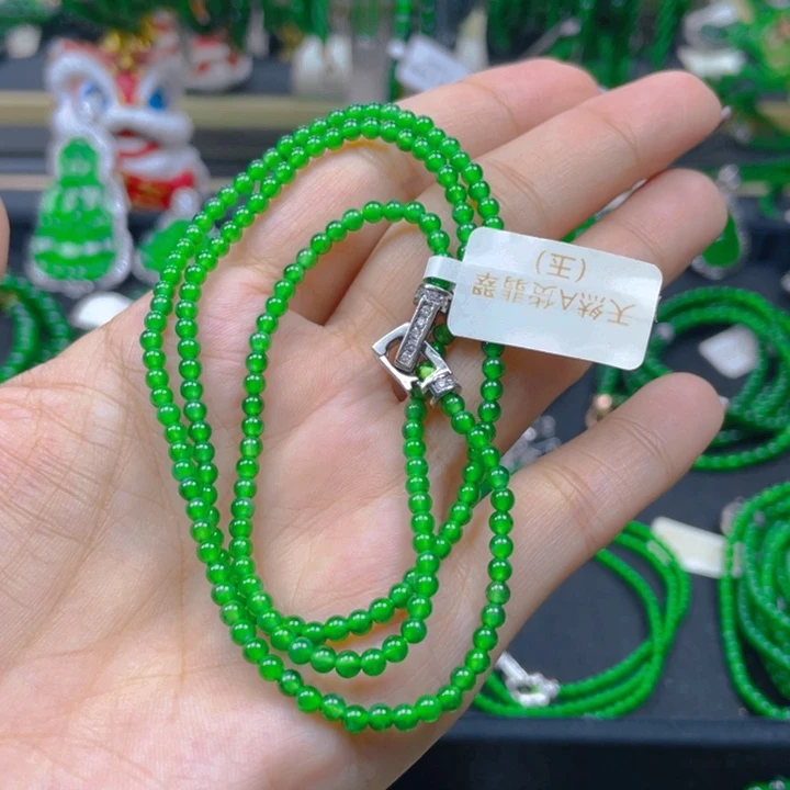 翡翠未镶嵌颈饰正阳绿3