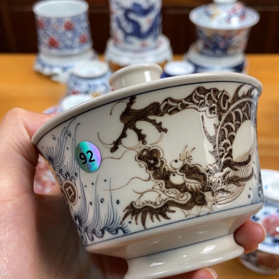 手绘现代茶具非古董