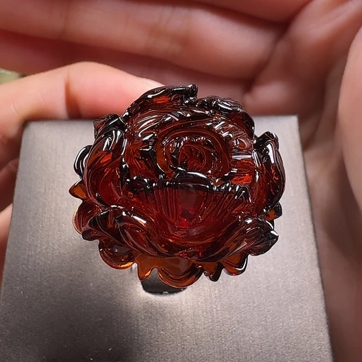 蜜蜡银S925镶嵌戒指戒指