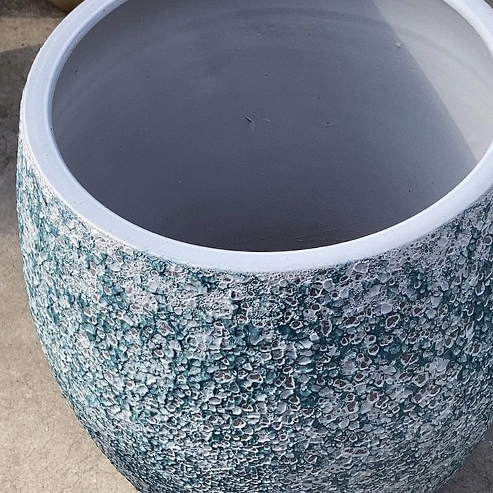 紫砂花盆高度43口32瑕疵青花瓷