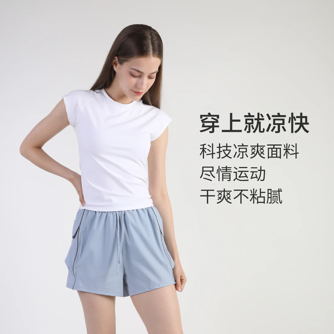 雨盈【凉感透气运动短裤】户外运动短裤健身短裤凉感显瘦超轻宽松