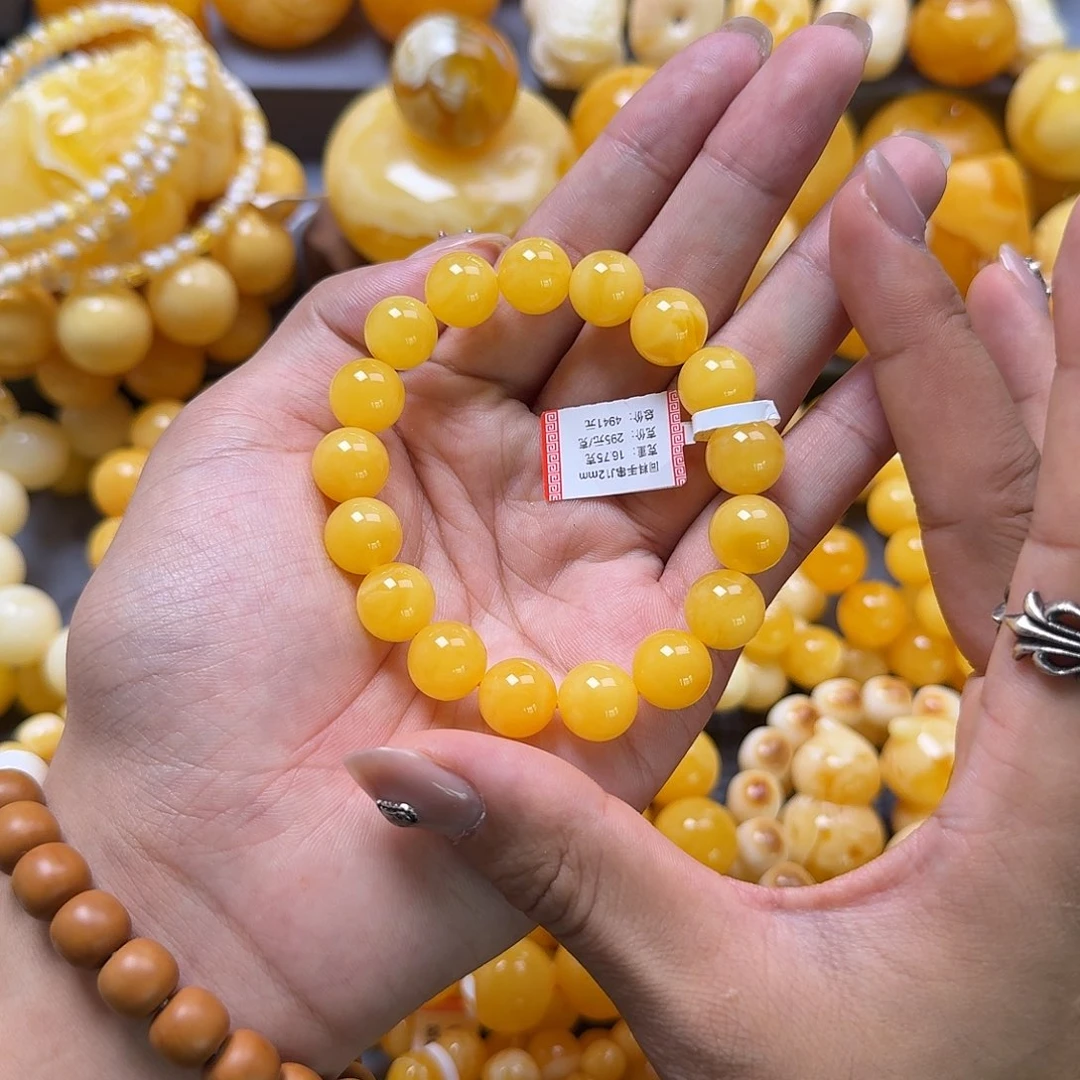 未镶嵌蜜蜡珠宝奇石同料12mm