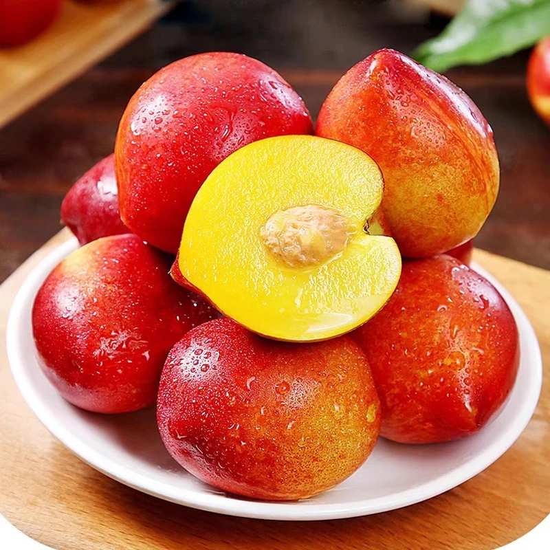 萄鲜客山东红油桃黄心无毛桃桃香浓郁现摘现发清甜爽口